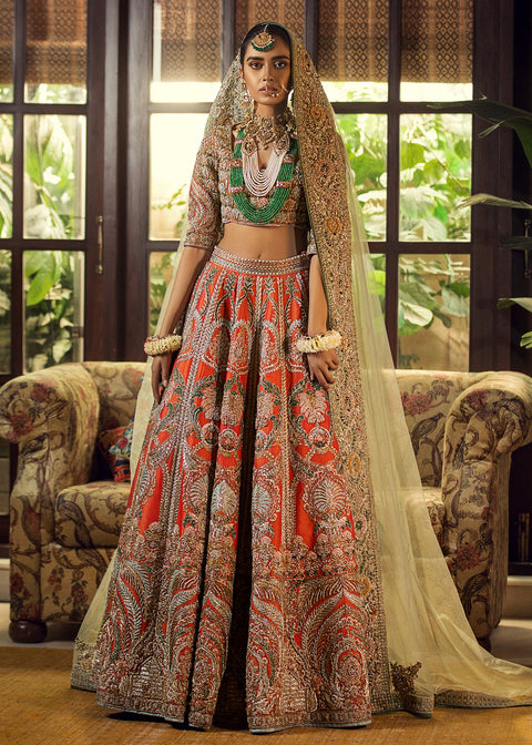 Orange Lehnga Choli  (Zamurd)