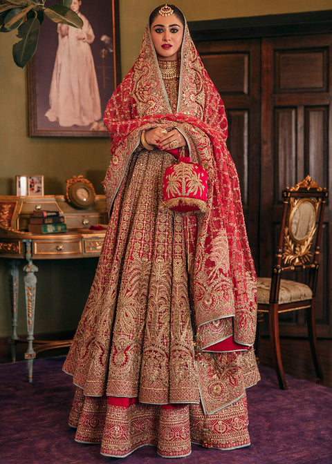 Bridal Pakistani Dress with Frock and Lehnga (Sohni)