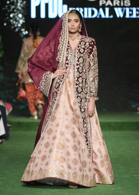 Pakistani Bridal Dress Open Gown 