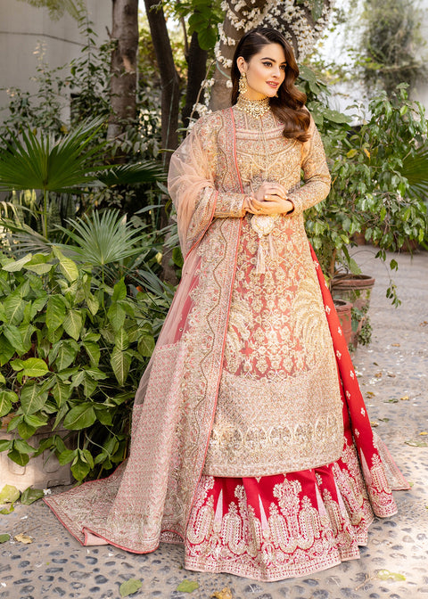 Pakistani Bridal Dress In Lehnga Kameez Style