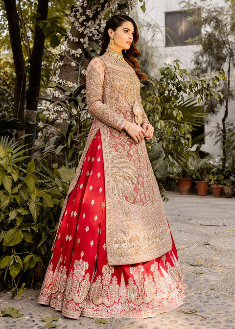 Pakistani Bridal Dress In Lehnga Kameez Style