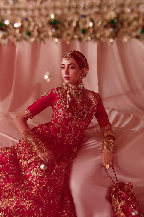 Red Pakistani Wedding Dresses  (Andaz.e.Bayan)