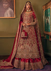 Pakistani Bridal Red Lehnga Kameez Dress For Wedding