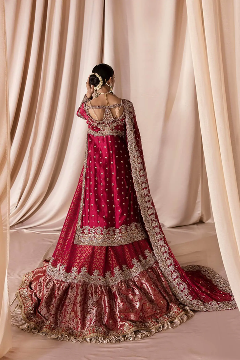 Red Pakistani Wedding Gharara (ASRAR E MOHABBAT)