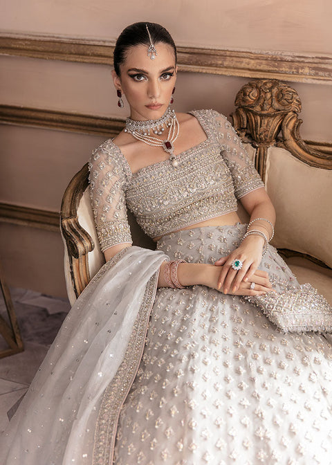 Grey Lehenga Choli Wedding Dress