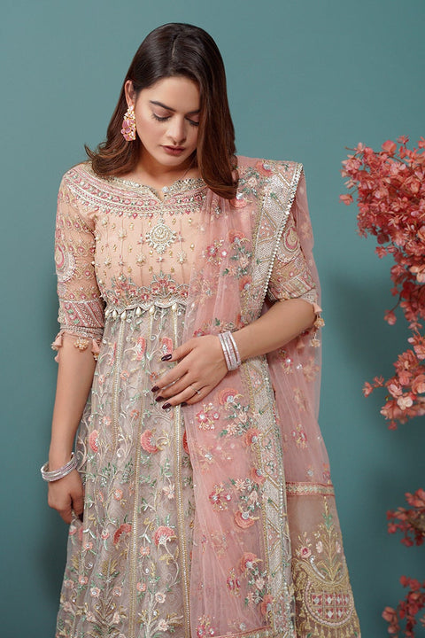 Pakistani Wedding Dress In Lehenga Frock Style