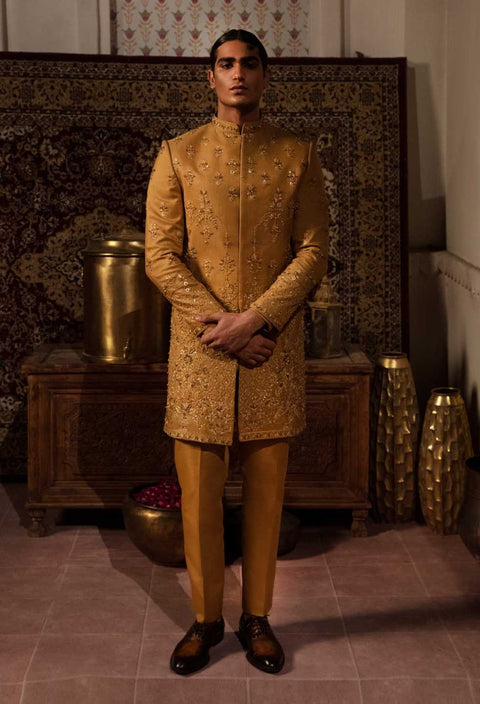 Pakistani Classic Men Sherwani and Trouser Groom Dress