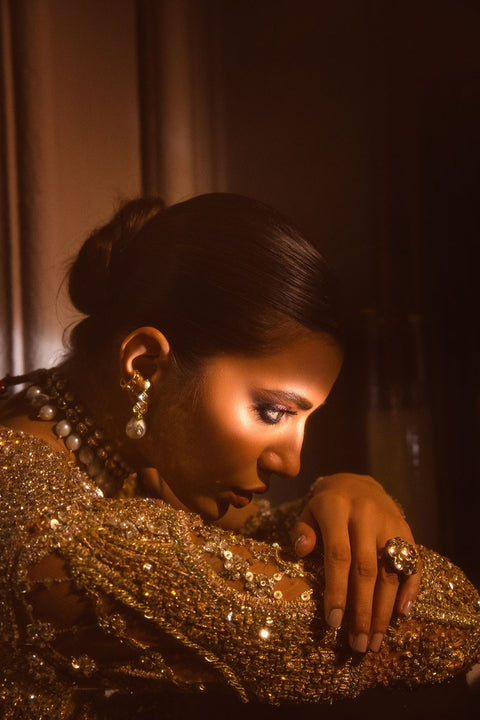 Beautiful Pakistani Bridal Tail GownB