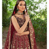 Royal Deep Red Bridal Lehenga With Pishwas Dress