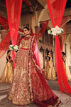 Bridal Tradition Red and Golden Pakistani Dress