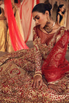 Red and Golden Pakistani Dress