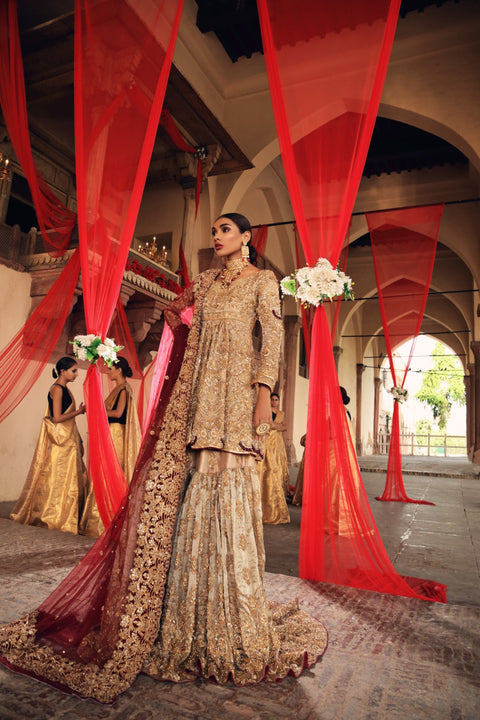 Heavy Gharara With Short Frock