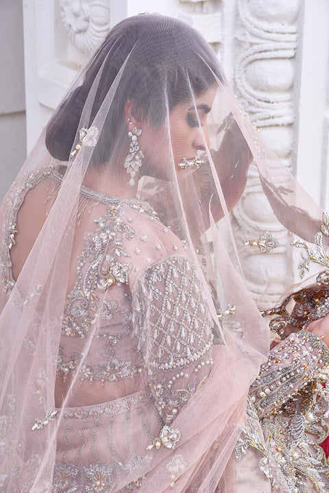 Grey Lehnga Choli with net duppatta