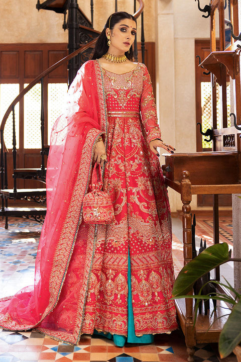 Pink Bridal Pishwas Style Lehnga Dress (Gulabo)