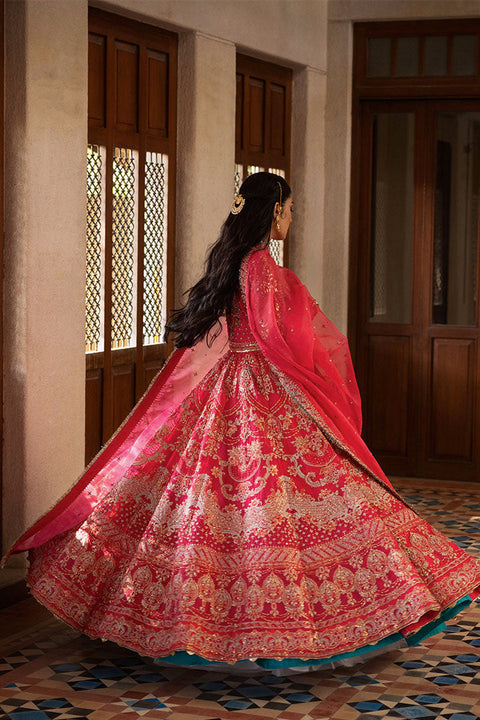 Pink Bridal Pishwas Style Lehnga Dress (Gulabo)
