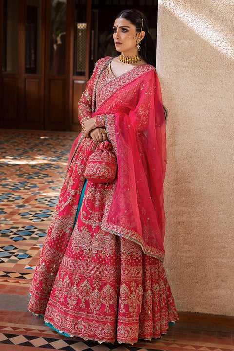 Pink Bridal Pishwas Style Lehnga Dress (Gulabo)
