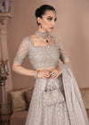 Bridal Grey Lehenga Choli Pakistani Wedding Dress