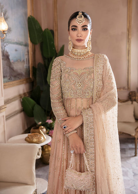 Pakistani Bridal Pishwas Frock Dupatta And Sharara Suit