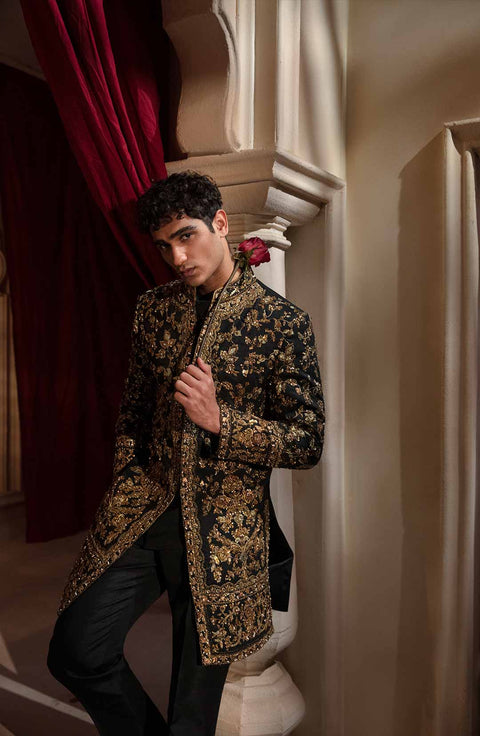 Black Sherwani 