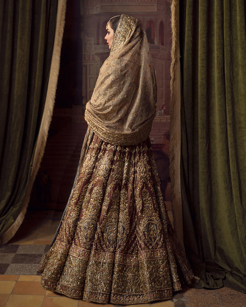 Tissue Bridal Lehenga Choli And Dupatta