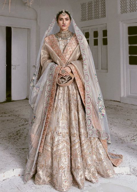 Golden Lehenga Choli Pakistani Bridal Dress