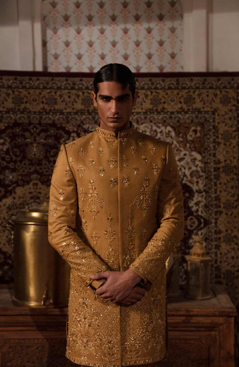Pakistani Classic Men Sherwani and Trouser Groom Dress