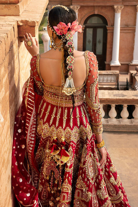 Raw Silk Red Lehenga Choli Pakistani Bridal  Dress