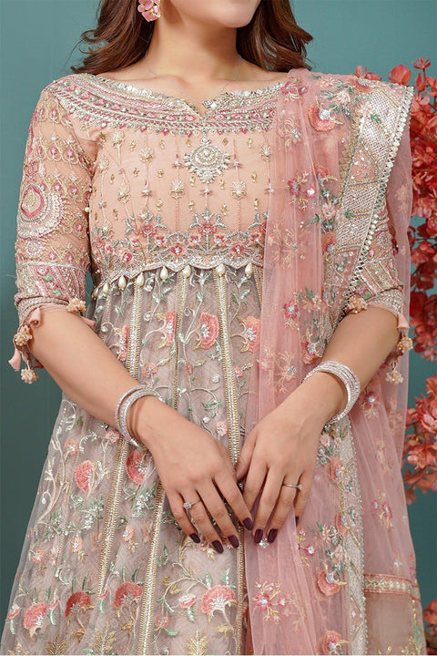 Pakistani Wedding Dress In Lehenga Frock Style