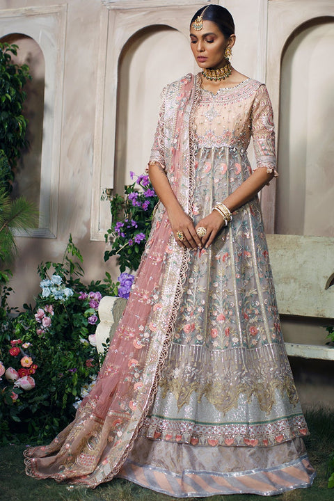 Pakistani Wedding Dress In Lehenga Frock Style