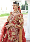 Latest Red Lehenga With Gown Pakistani Bridal Dress