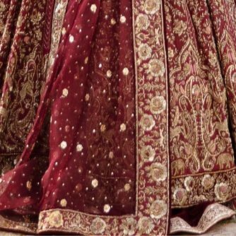 Royal Deep Red Bridal Lehenga With Pishwas Dress