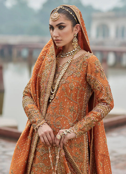 Orange Lehenga Designs Dress For Pakistani Bridal Wear