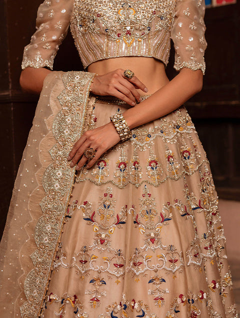 Pakistani Bridal Dress In Lehnga Choli Style