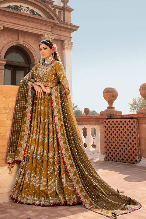 Bridal Choli With Mustard Lehenga Wedding Dress