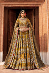 Bridal Choli With Mustard Lehenga Wedding Dress