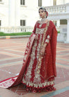 Bridal Pishwas With Red Lehenga Pakistani Dress