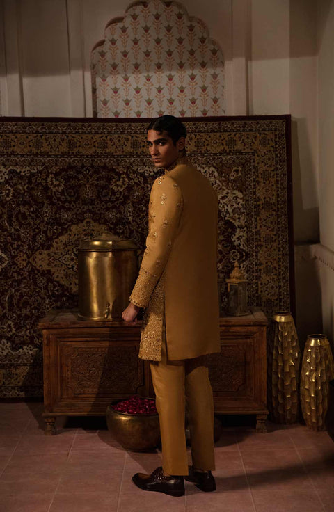 Pakistani Classic Men Sherwani and Trouser Groom Dress