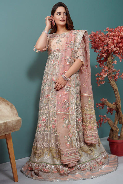 Pakistani Wedding Dress In Lehenga Frock Style