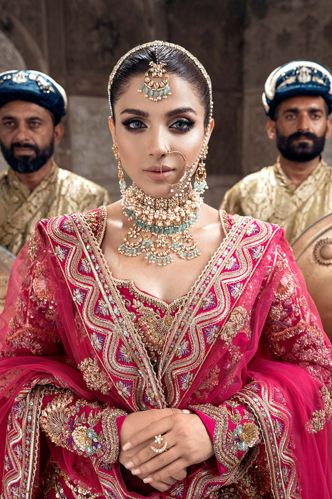 Pink Lehenga Pishwas For Pakistani Bridal Dress