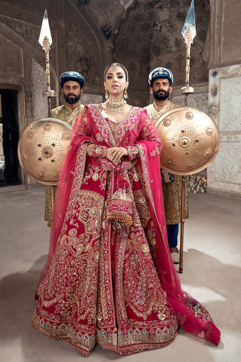 Pink Lehenga Pishwas For Pakistani Bridal Dress
