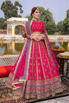 Punjabi Suit Pink Lehenga Choli For Mehndi Wear