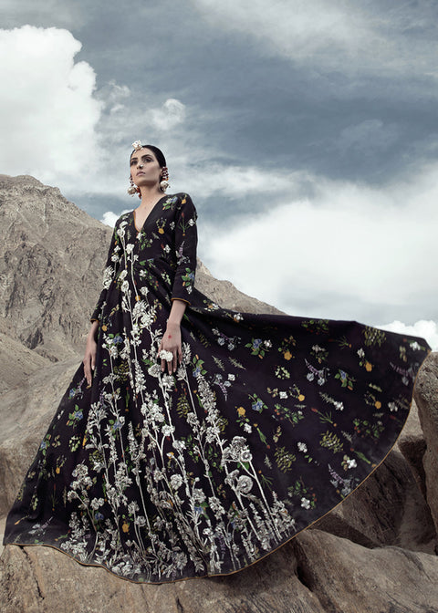 Pakistani Black Gown Wedding Dress