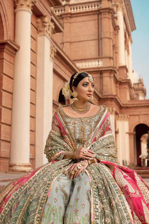 Traditional Raw Silk Gharara Kameez Pakistan Bridal Dress