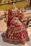 Raw Silk Red Lehenga Choli Pakistani BridalDress