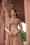 Red Bridal Net Lehenga Choli For Wedding Wear