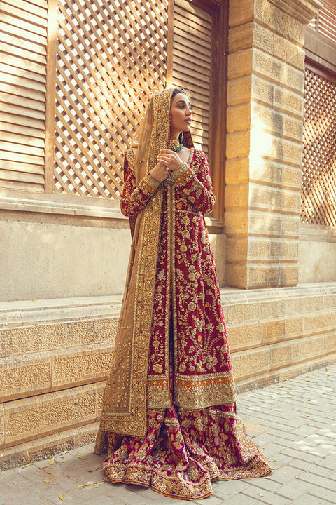 Pakistani Wedding Dresses Red Kameez and Red Lehenga