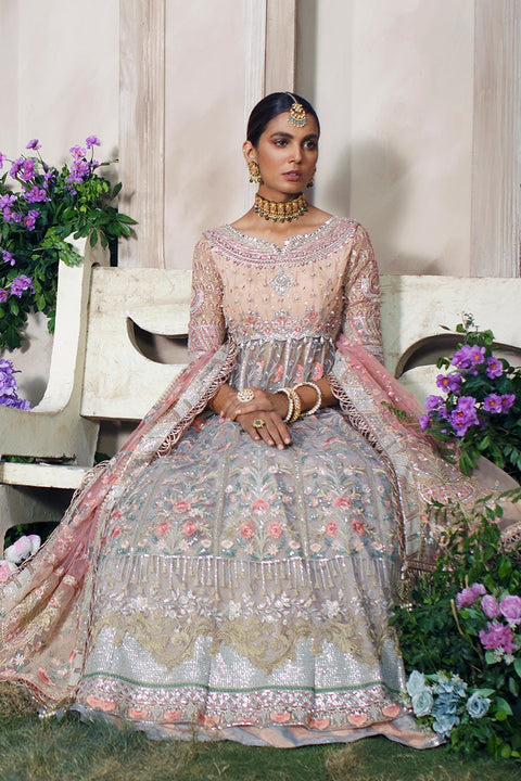 Pakistani Wedding Dress In Lehenga Frock Style