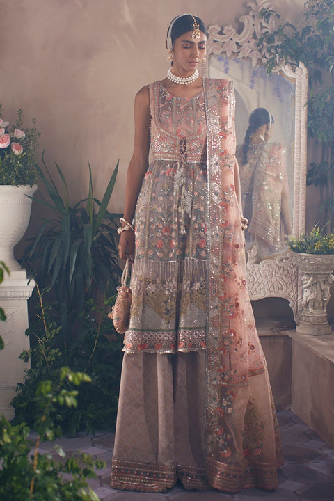 Pakistani Wedding Dress In Lehenga Frock Style