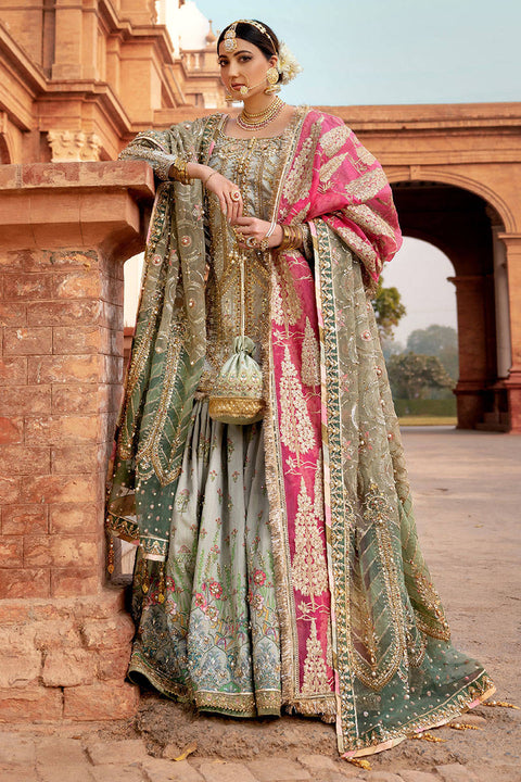 Traditional Raw Silk Gharara Kameez Pakistan Bridal Dress