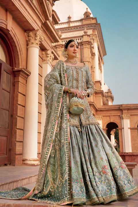 Traditional Raw Silk Gharara Kameez Pakistan Bridal Dress